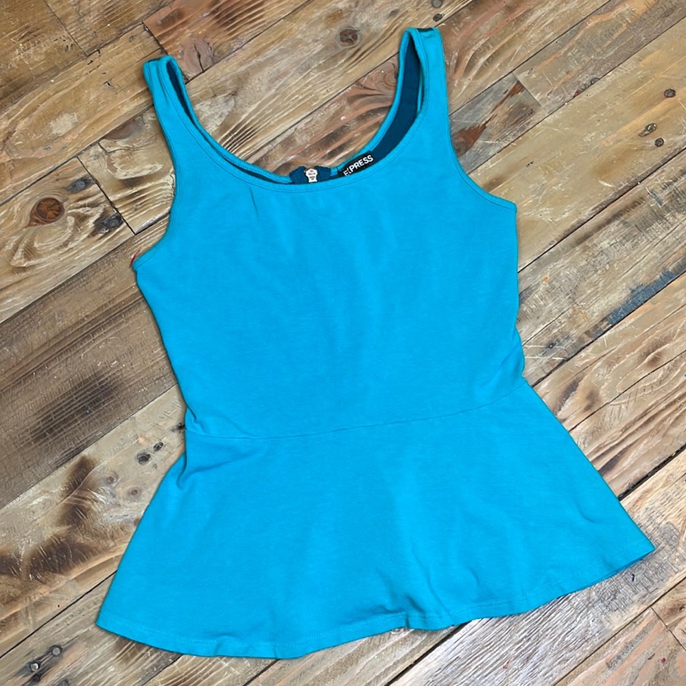 Express Teal Babydoll Tank Top | Size XS